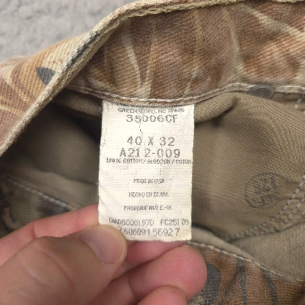 Wrangler Rugged Wear Vintage Camo Jeans Mens 40x32 USA Hunting Pants 35006CF